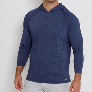 AndersonOrd Men’s Size Small Blue Hooded Long Sleeve Pullover Shirt Anderson Ord